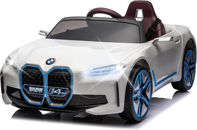 BMW i4 - 12V LICENSED KIDS ELECTRIC RIDE ON CAR - WHITE