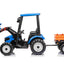 HOLLAND STYLE HIGH ROOF TRACTOR WITH BUKET & TRAILER - 24V - BLUE