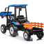 HOLLAND STYLE HIGH ROOF TRACTOR WITH BUKET & TRAILER - 24V - BLUE