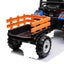 HOLLAND STYLE HIGH ROOF TRACTOR WITH BUKET & TRAILER - 24V - BLUE