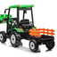 HOLLAND STYLE HIGH ROOF TRACTOR WITH BUKET & TRAILER - 24V - GREEN (KML)