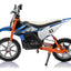 36V SCRAMBLER DIRTBIKE MOTORBIKE - 36V - 500W - LEATHER SEAT / AIR WHEEL - BLUE/ORANGE