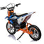 36V SCRAMBLER DIRTBIKE MOTORBIKE - 36V - 500W - LEATHER SEAT / AIR WHEEL - BLUE/ORANGE