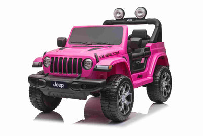 JEEP WRANGLER RUBICON - 12V - 4WD - LEATHER SEAT / EVA - PINK