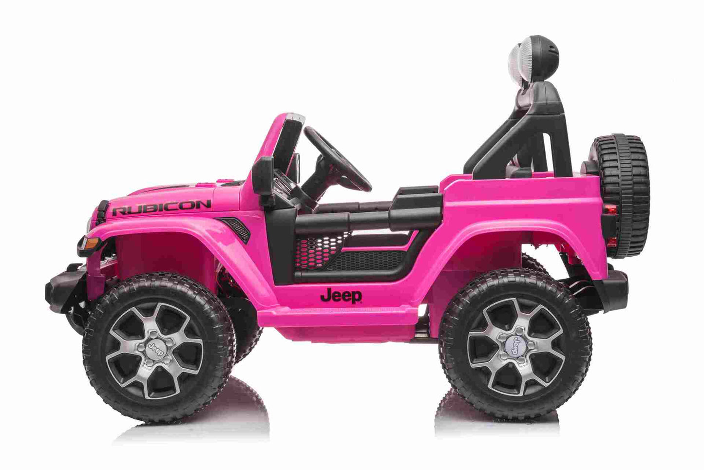 JEEP WRANGLER RUBICON - 12V - 4WD - LEATHER SEAT / EVA - PINK