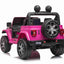 JEEP WRANGLER RUBICON - 12V - 4WD - LEATHER SEAT / EVA - PINK