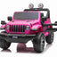 JEEP WRANGLER RUBICON - 12V - 4WD - LEATHER SEAT / EVA - PINK