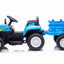 HOLLAND MINI T7 TRACTOR WITH TRAILER - 12V - BLUE (KML)