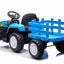 HOLLAND MINI T7 TRACTOR WITH TRAILER - 12V - BLUE (KML)