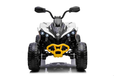 CAN AM QUADBIKE - 24V - 4WD - LEATHER SEAT / EVA - MP3 - WHITE