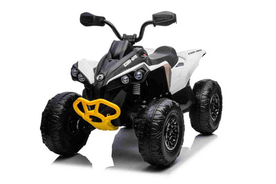 CAN AM QUADBIKE - 24V - 4WD - LEATHER SEAT / EVA - MP3 - WHITE