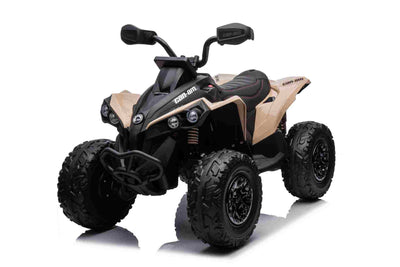 CAN AM QUADBIKE - 24V - 4WD - LEATHER SEAT / EVA - MP3 - KHAKI