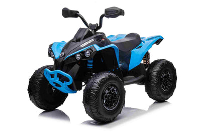 CAN AM QUADBIKE - 24V - 4WD - LEATHER SEAT / EVA - MP3 - BLUE