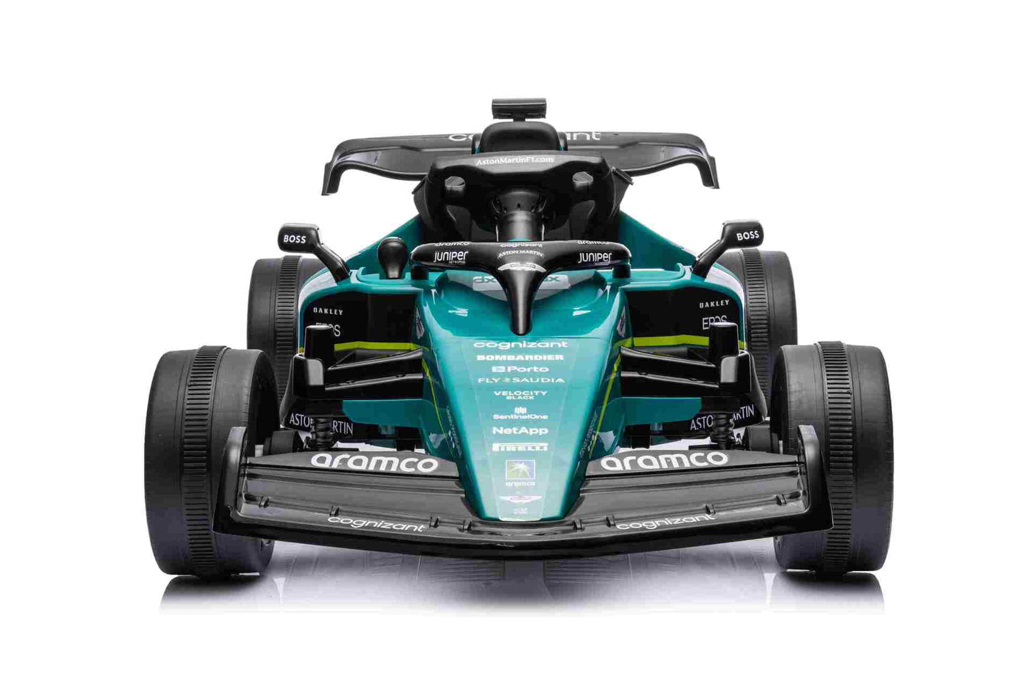 F1 CAR ASTON MARTIN - 24V - 4WD - LEATHER SEAT / EVA - MP3 - GREEN (KML)