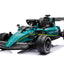 F1 CAR ASTON MARTIN - 24V - 4WD - LEATHER SEAT / EVA - MP3 - GREEN (KML)