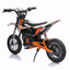 24V SCRAMBLER DIRTBIKE MOTORBIKE - 24V - 250W - LEATHER SEAT / AIR WHEEL - WHITE/ORANGE (KML)