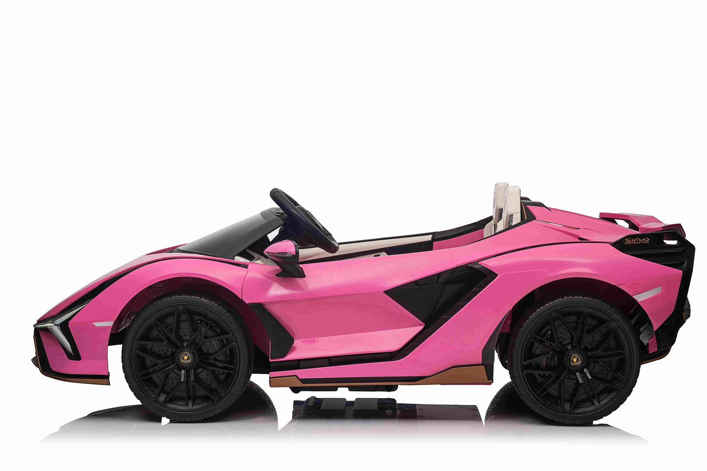 LAMBORGHINI SIAN - 24V - 2 SEATER - 4WD - LEATHER / EVA - PINK (KML)