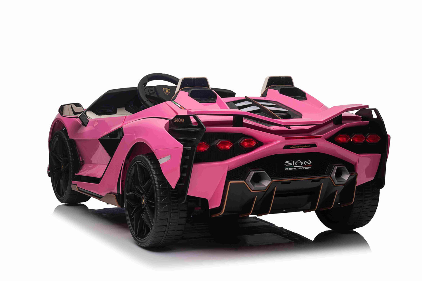 LAMBORGHINI SIAN - 24V - 2 SEATER - 4WD - LEATHER / EVA - PINK (KML)