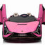 LAMBORGHINI SIAN - 24V - 2 SEATER - 4WD - LEATHER / EVA - PINK (KML)