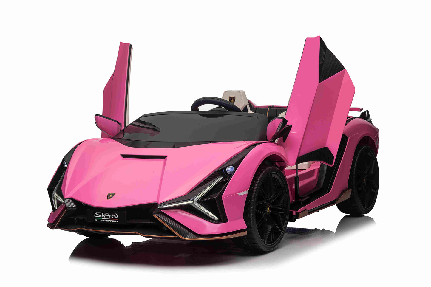 LAMBORGHINI SIAN - 24V - 2 SEATER - 4WD - LEATHER / EVA - PINK (KML)