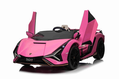 LAMBORGHINI SIAN - 24V - 2 SEATER - 4WD - LEATHER / EVA - PINK