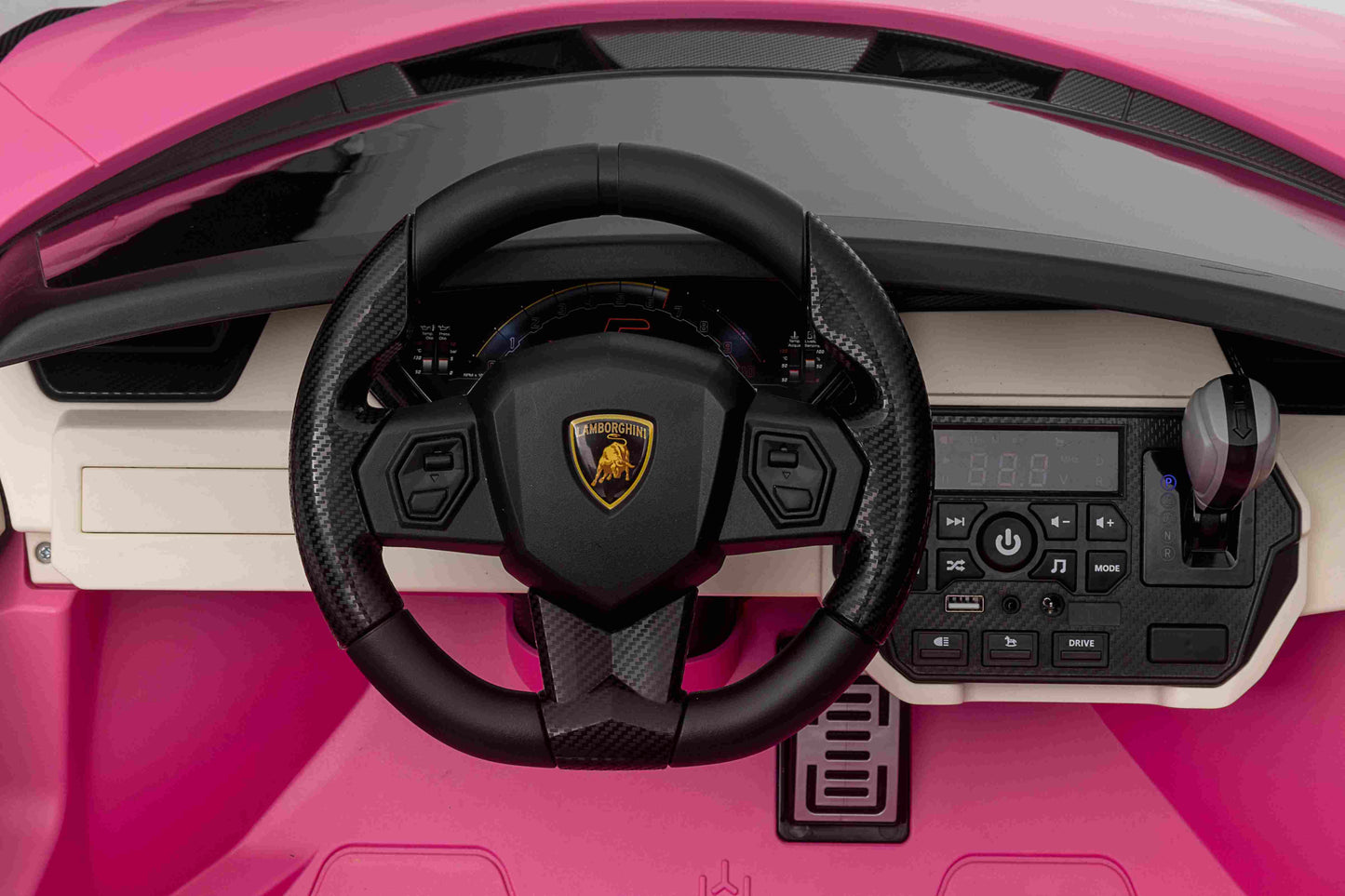 LAMBORGHINI SIAN - 24V - 2 SEATER - 4WD - LEATHER / EVA - PINK (KML)