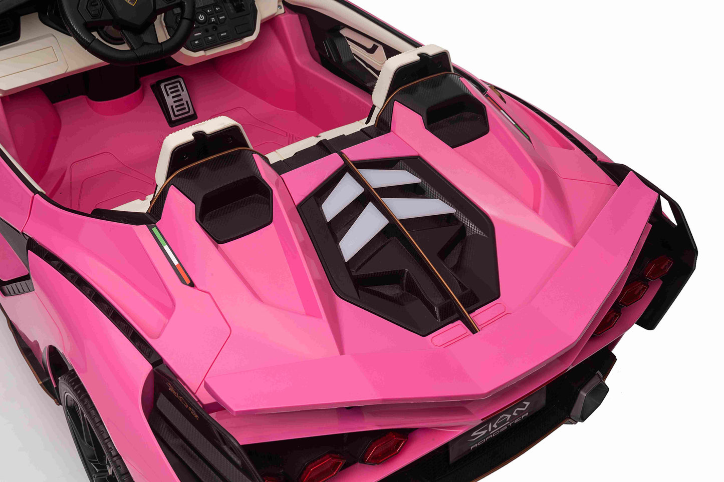 LAMBORGHINI SIAN - 24V - 2 SEATER - 4WD - LEATHER / EVA - PINK (KML)