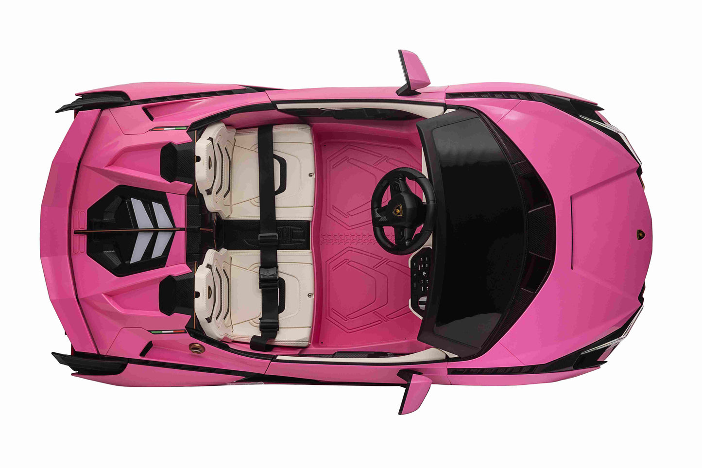 LAMBORGHINI SIAN - 24V - 2 SEATER - 4WD - LEATHER / EVA - PINK (KML)