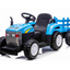 HOLLAND MINI T7 TRACTOR WITH TRAILER - 12V - BLUE (KML)