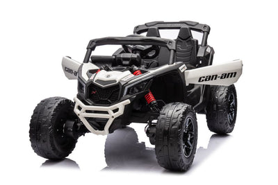 CAN-AM UTV BUGGY - 24V - HIGH POWERED MOTORS - Ride On Car - LEATHER SEAT - EVA WHEELS - MP3 - WHITE