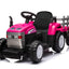 HOLLAND MINI T7 TRACTOR WITH TRAILER - 12V - PINK (KML)