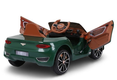 BENTLEY EXP 12V Children’s Ride On Car - LEATHER SEAT - MP3 - PAINT GREEN